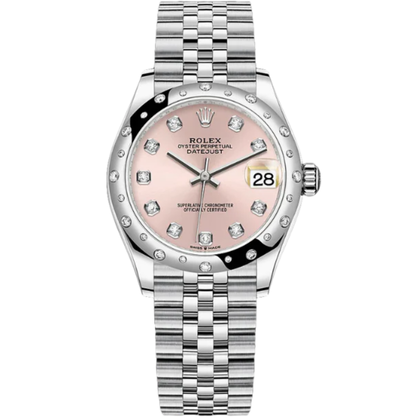 278274 31MM Datejust Pink Dial with Diamond Markers on Jubilee 2023
