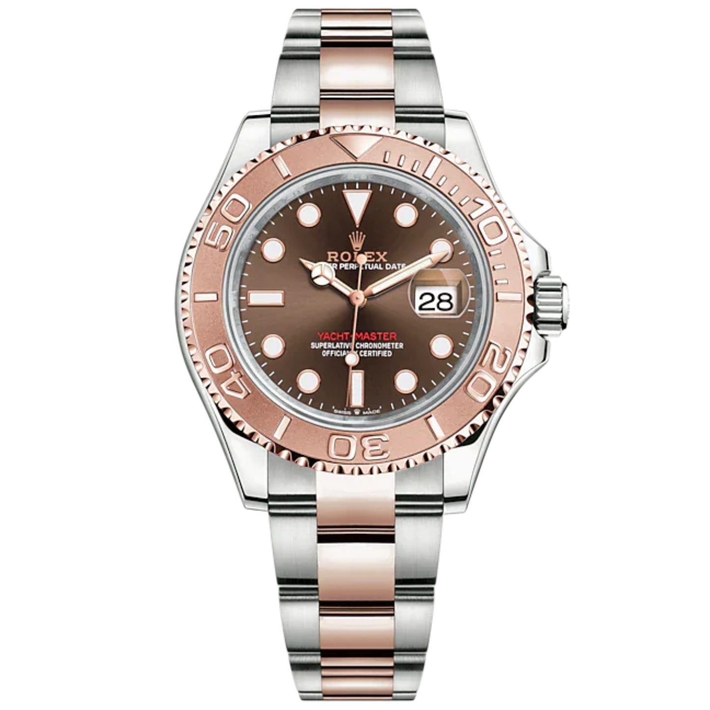 Yacht-Master 40 40mm Oyster Bracelet Oystersteel and Everose Gold with Chocolate Dial Bidirectional Rotatable Bezel