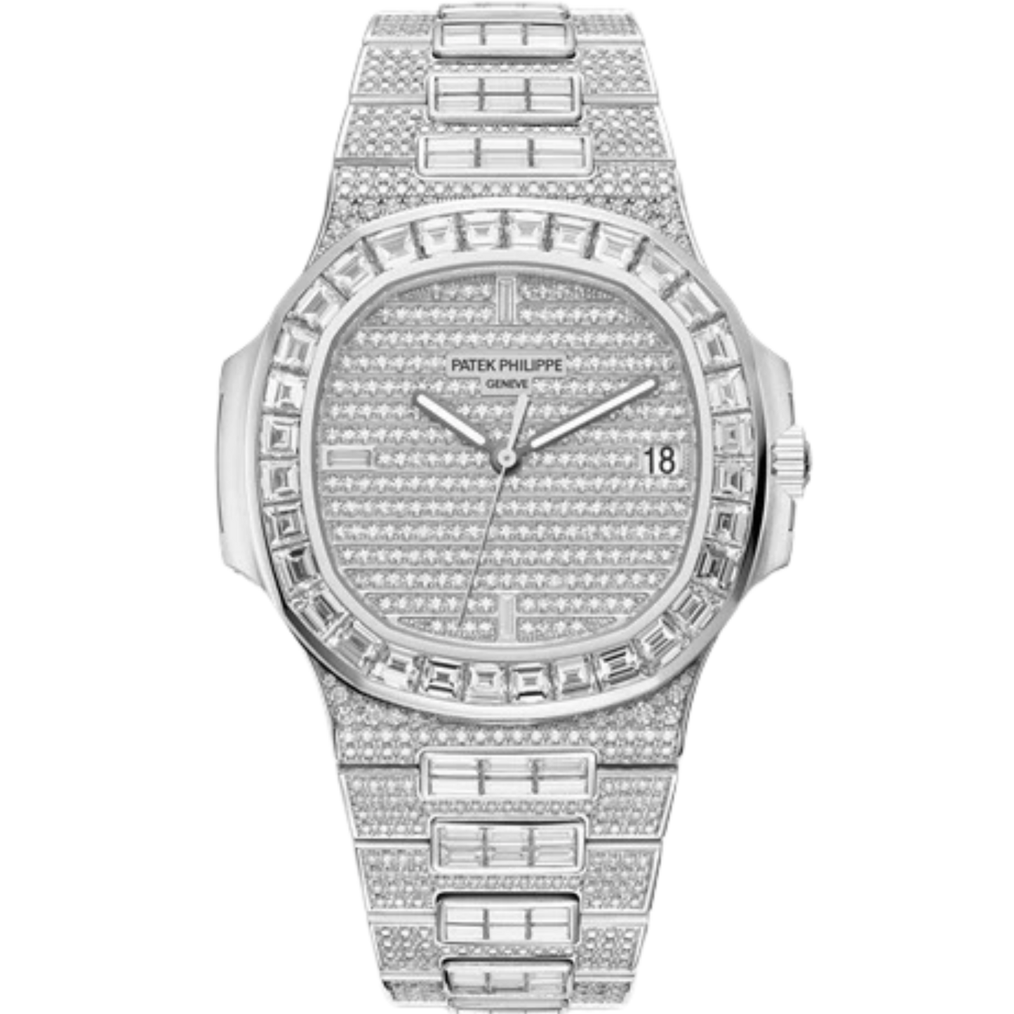 5719/10G-010 Nautilus 40mm Diamond-paved Bracelet Fully Diamond-set Dial Diamond-paved White Gold Bezel