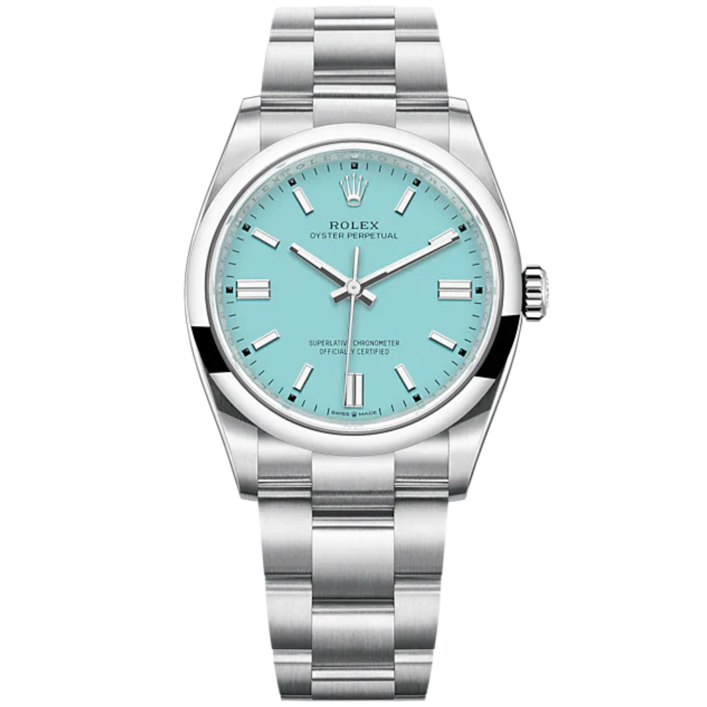 Oyster Perpetual 36 36MM Oyster Bracelet Turquoise Blue Dial Domed Bezel