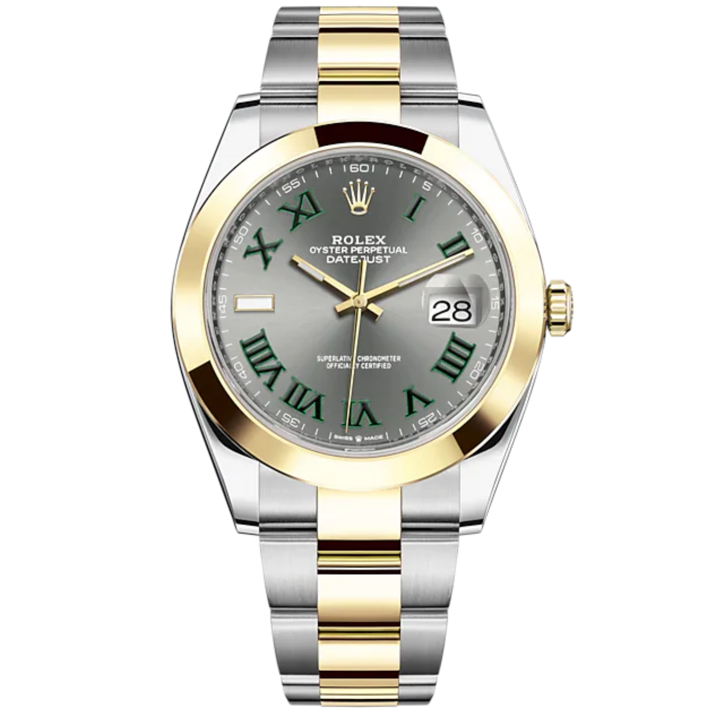 Datejust 41 41mm Oyster Bracelet Oystersteel and Yellow Gold with Slate Dial Yellow Gold Bezel