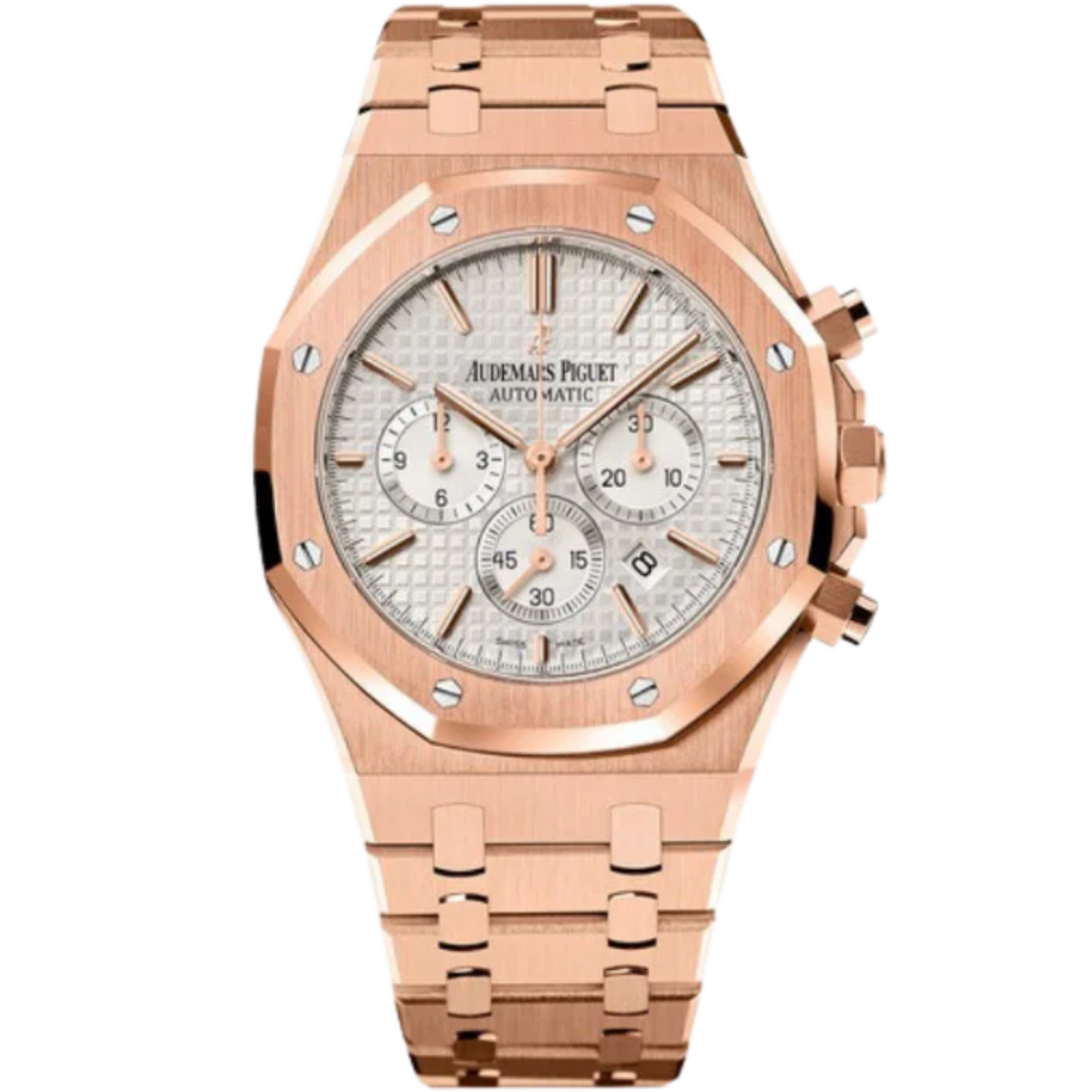 26320OR.OO.D002CR.01 41mm Rose Gold Chrono White Dial on Bracelet