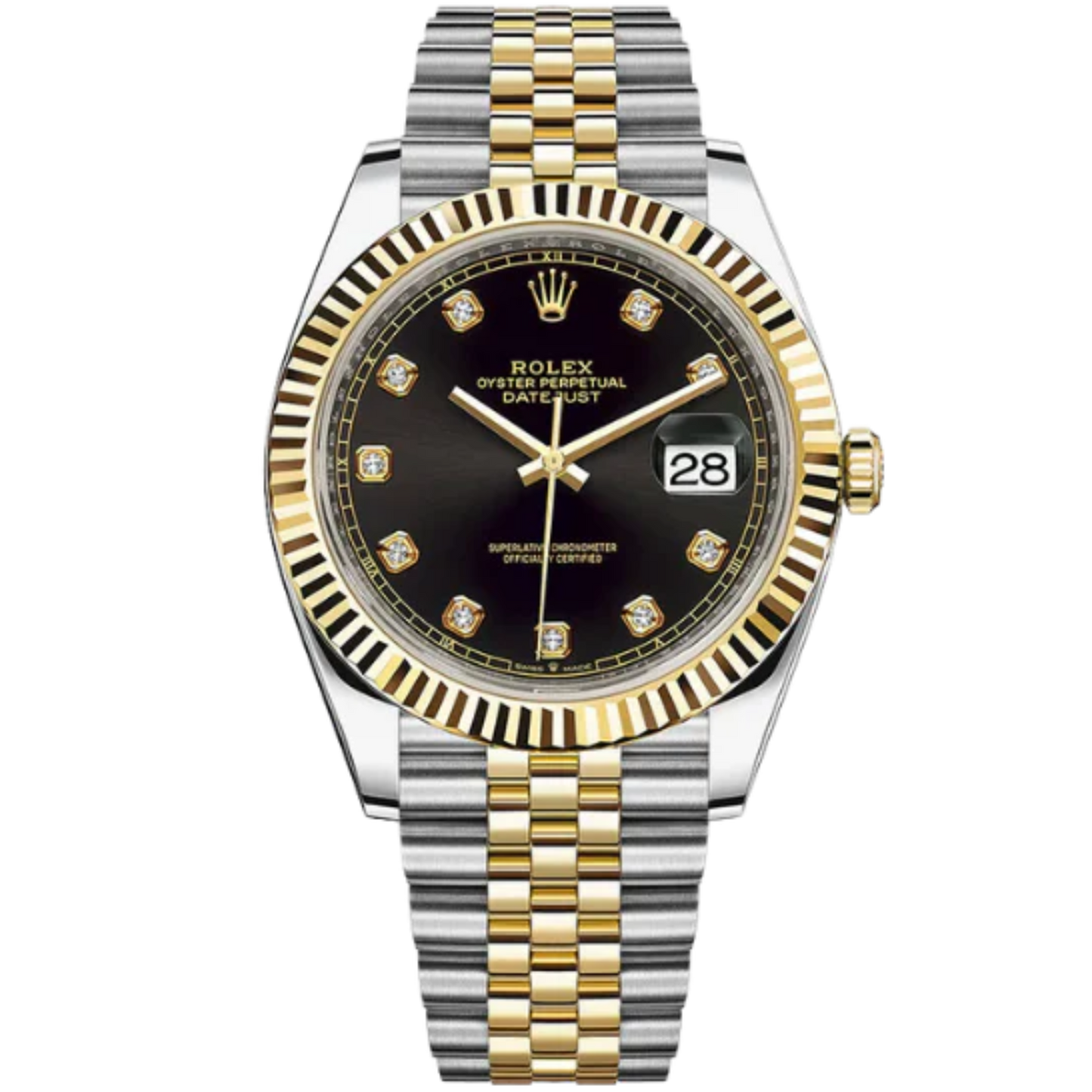 Datejust 41 41MM Black Diamond Dial on Jubilee