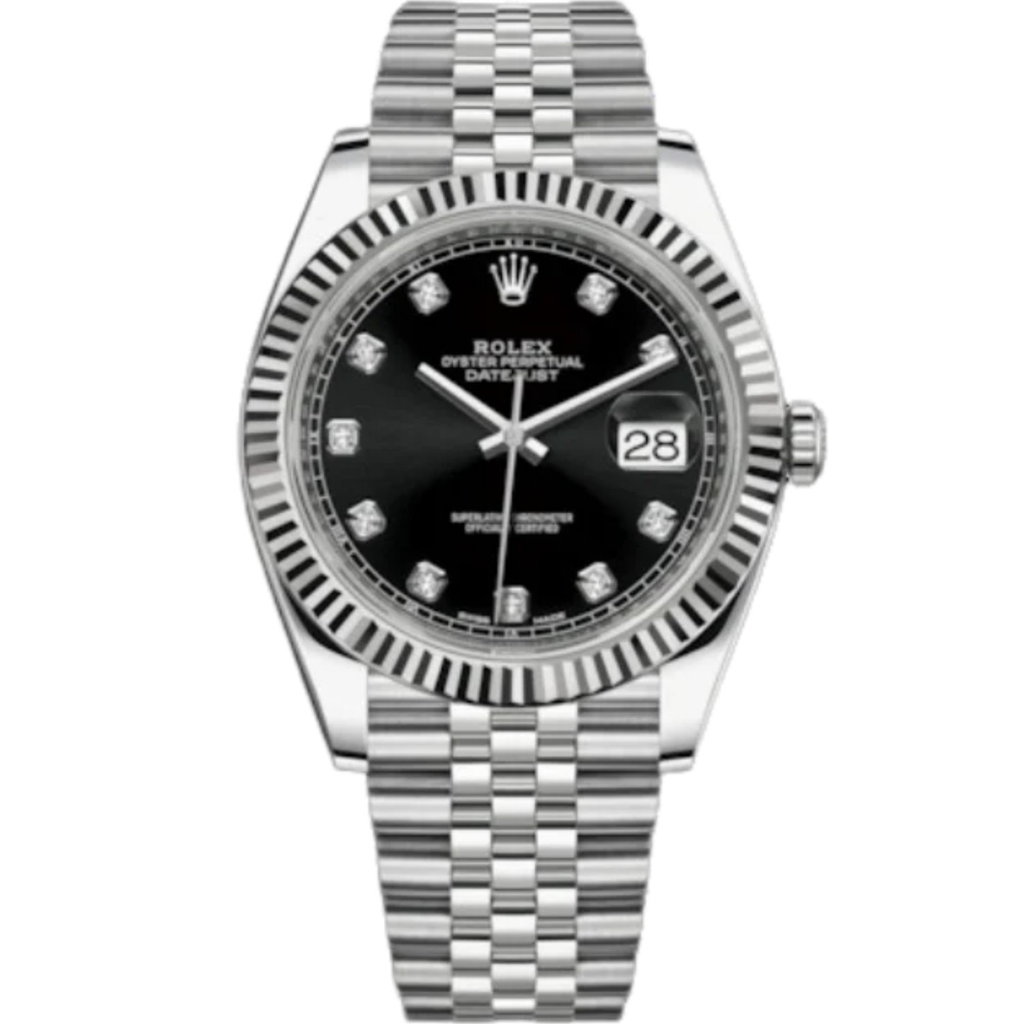 Datejust 41 41MM Black Diamond Dial on Jubilee