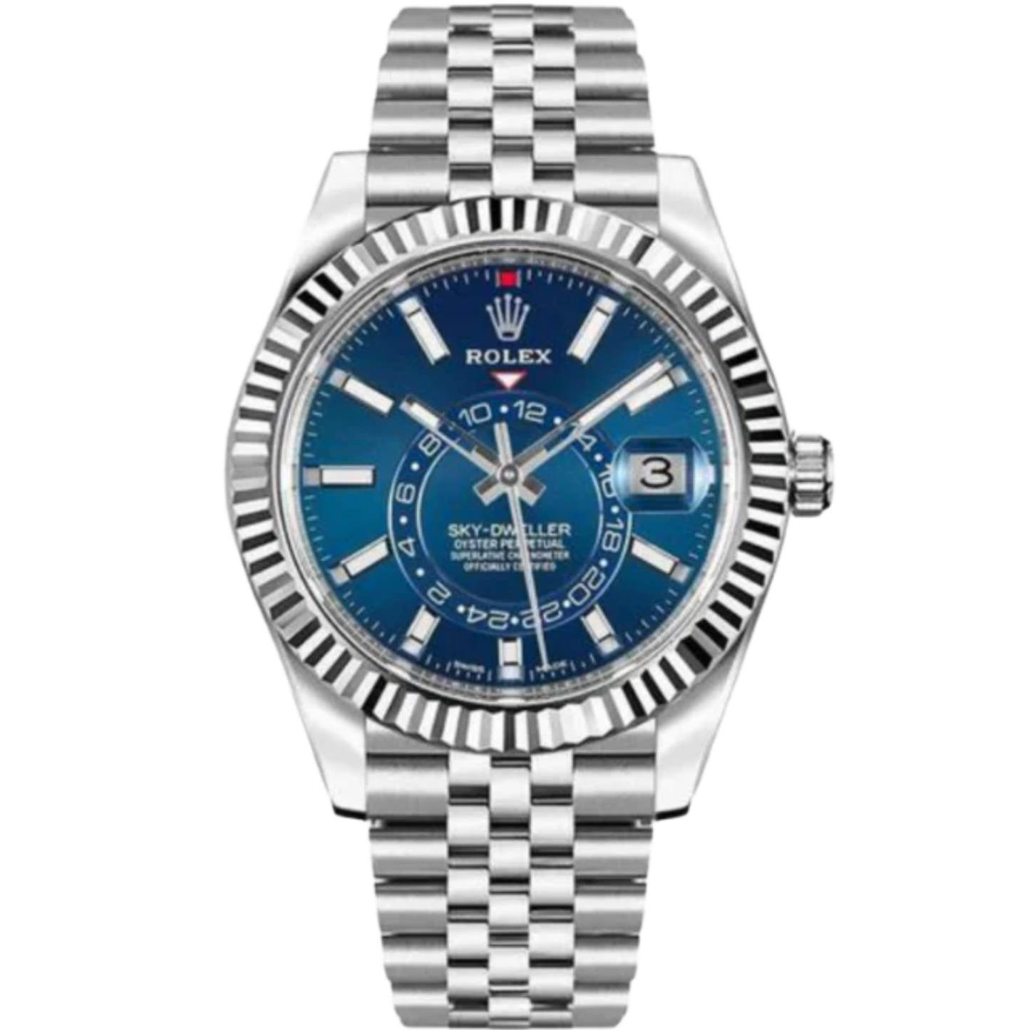 Rolex Skydweller Stainless Steel, Blue Dial Jubilee Band Ref. 326934