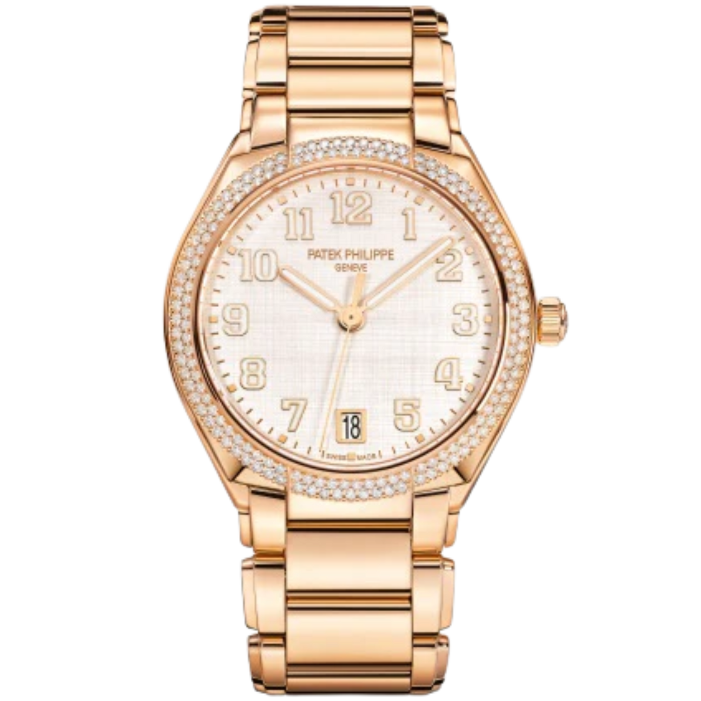 Patek Philippe Twenty~4 Ref. 7300/1200R-010 36mm Rose Gold Bracelet Satin-finished Silver Dial Diamond-set Rose Gold Bezel