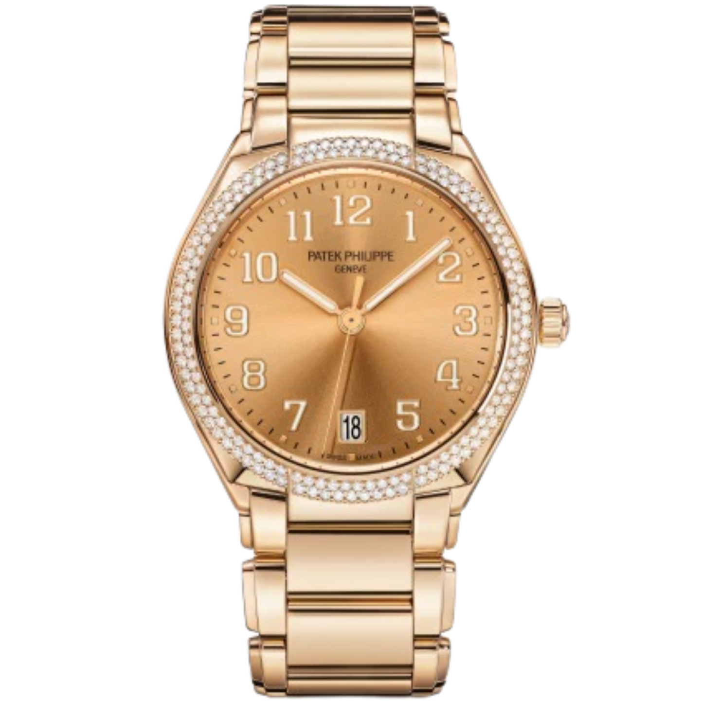 7300-1200R-011 Twenty~4 36mm Rose Gold Bracelet Rose-Gilt Sunburst Dial Diamond-set Rose Gold Bezel