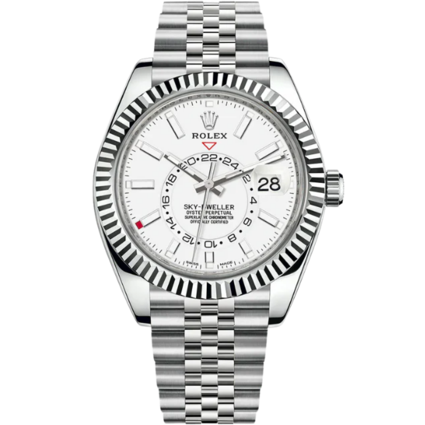 Rolex Sky-Dweller Stainless Steel White Dial on Jubilee 2023