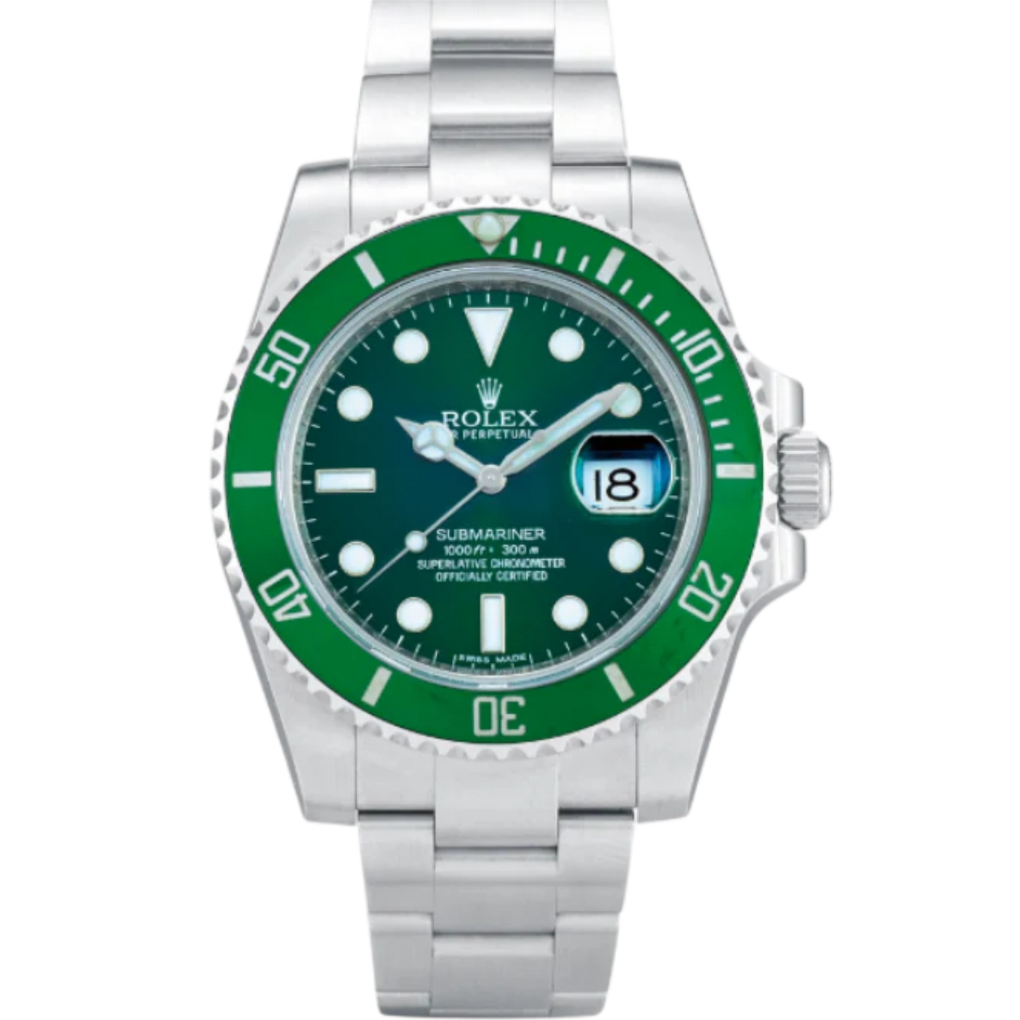 Rolex "Hulk" Submariner Ref. 116610LV Stainless Steel