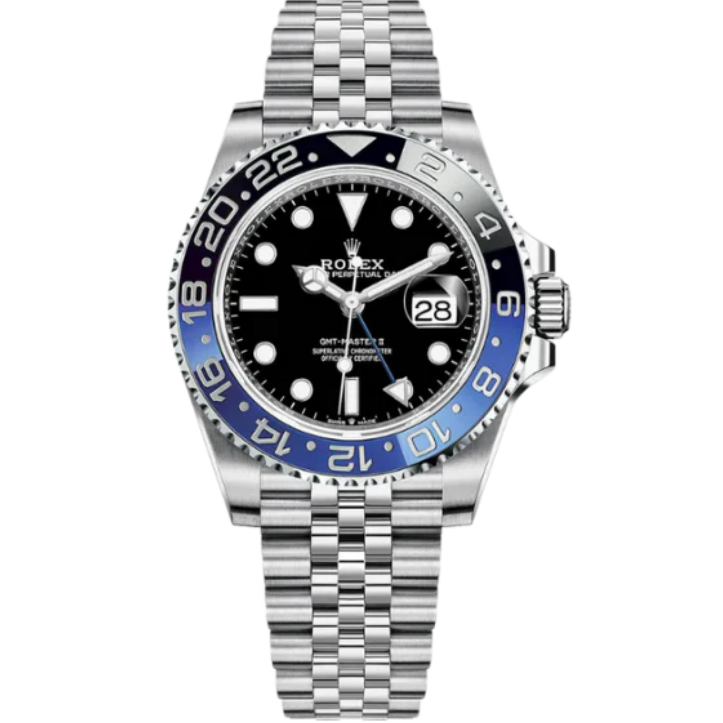 Rolex GMT Batgirl Ref. 126710BLNR Black Dial in Jubilee Bracelet