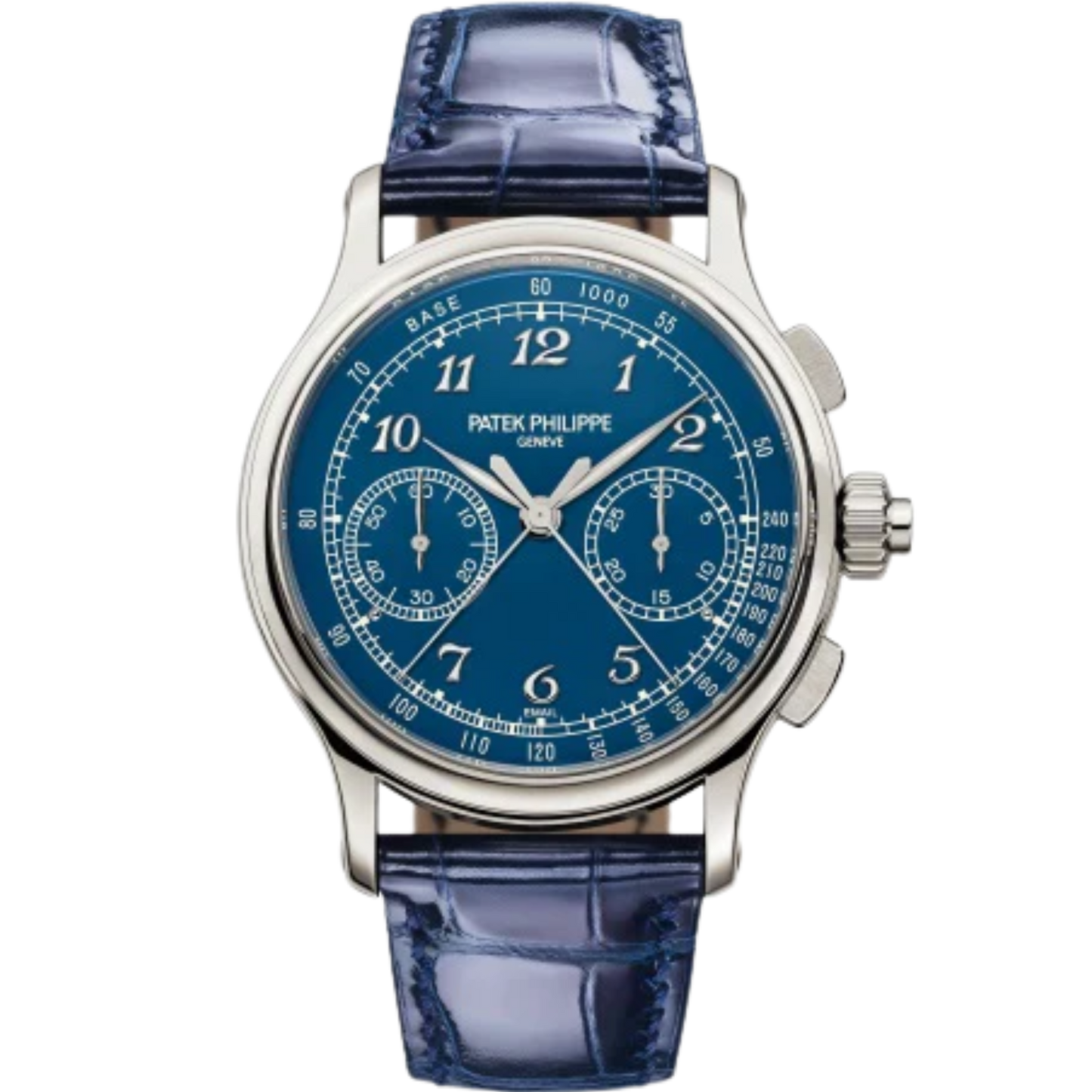 5370P Grand Complications 41mm Shiny Dusk Blue Alligator Leather Strap Grand Feu Blue Dial Platinum Bezel