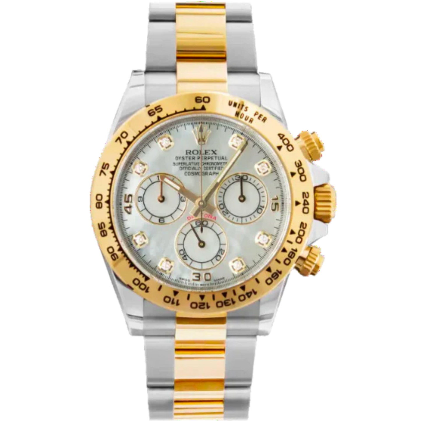 Rolex Daytona Ref. 116503 Two Tone Yellow Gold / SS White MOP Diamond Dial