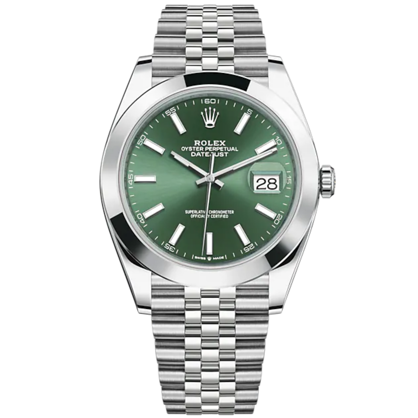 Datejust 41 41mm Jubilee Bracelet Oystersteel with Mint Green Dial Oystersteel Bezel