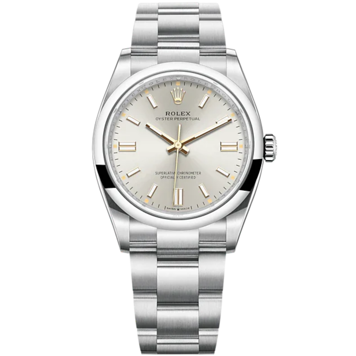 Oyster Perpetual 36 36MM Oyster Bracelet Silver Dial Domed Bezel