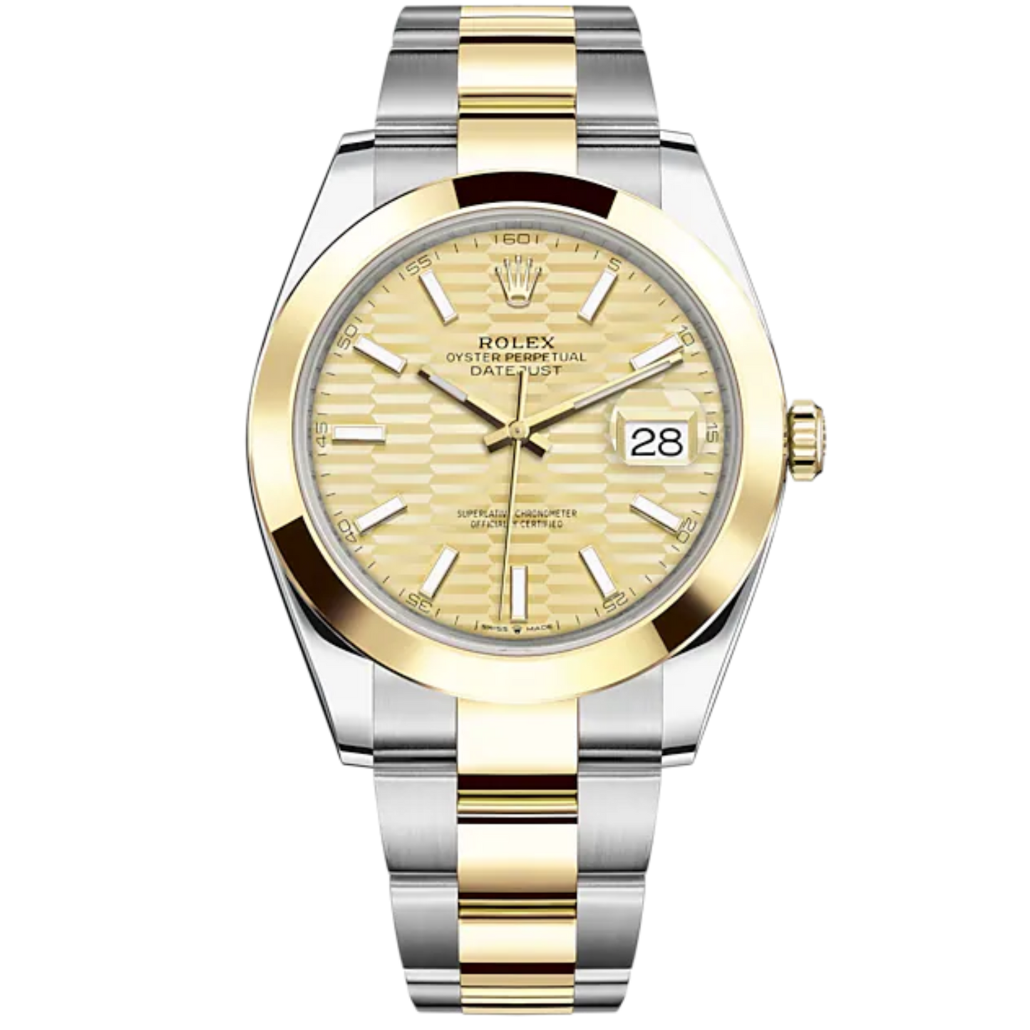 Datejust 41 41mm Oyster Bracelet Oystersteel and Yellow Gold with Golden Fluted-Motif Dial Yellow Gold Bezel