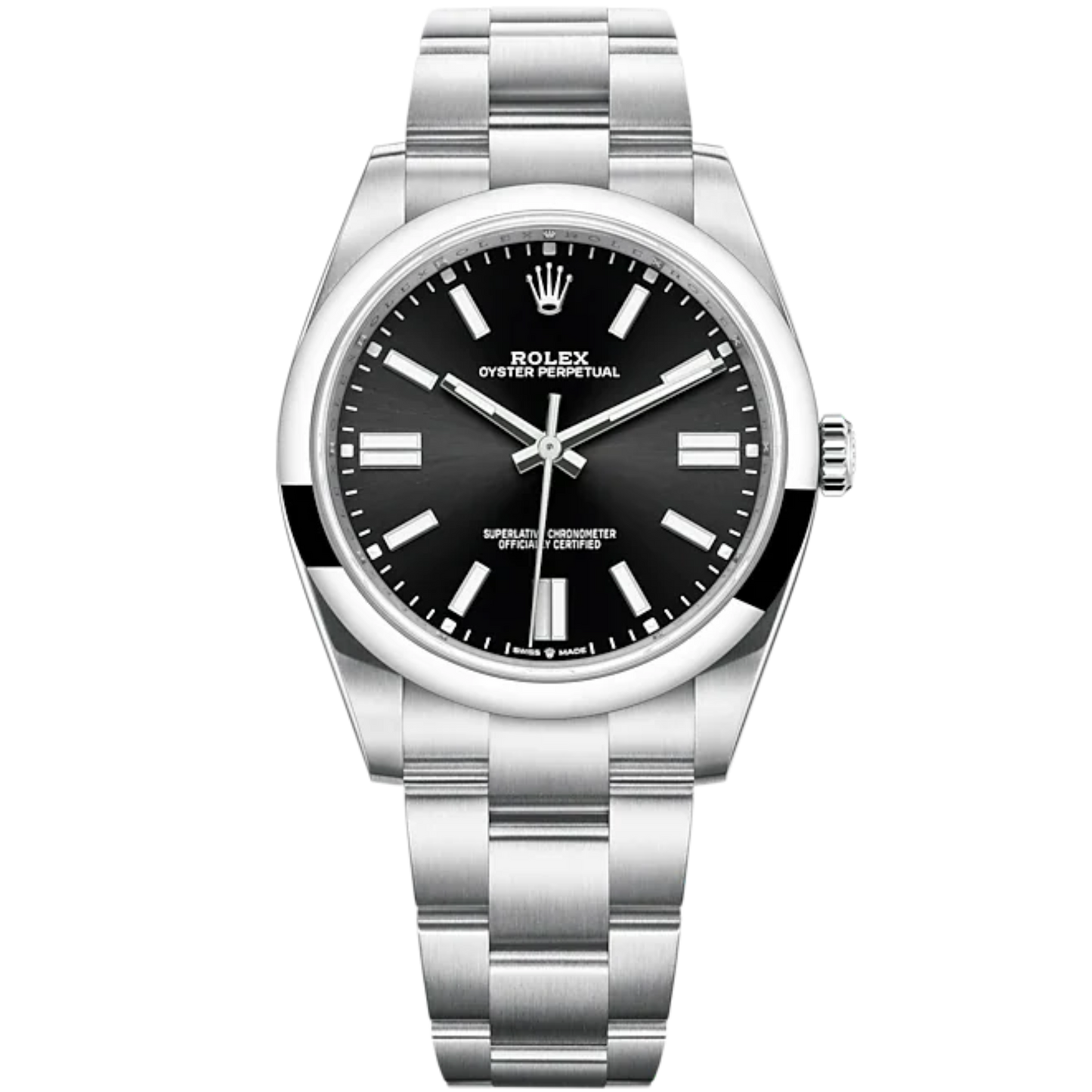 Oyster Perpetual 41 41MM Oyster Bracelet Bright Black Dial Domed Bezel