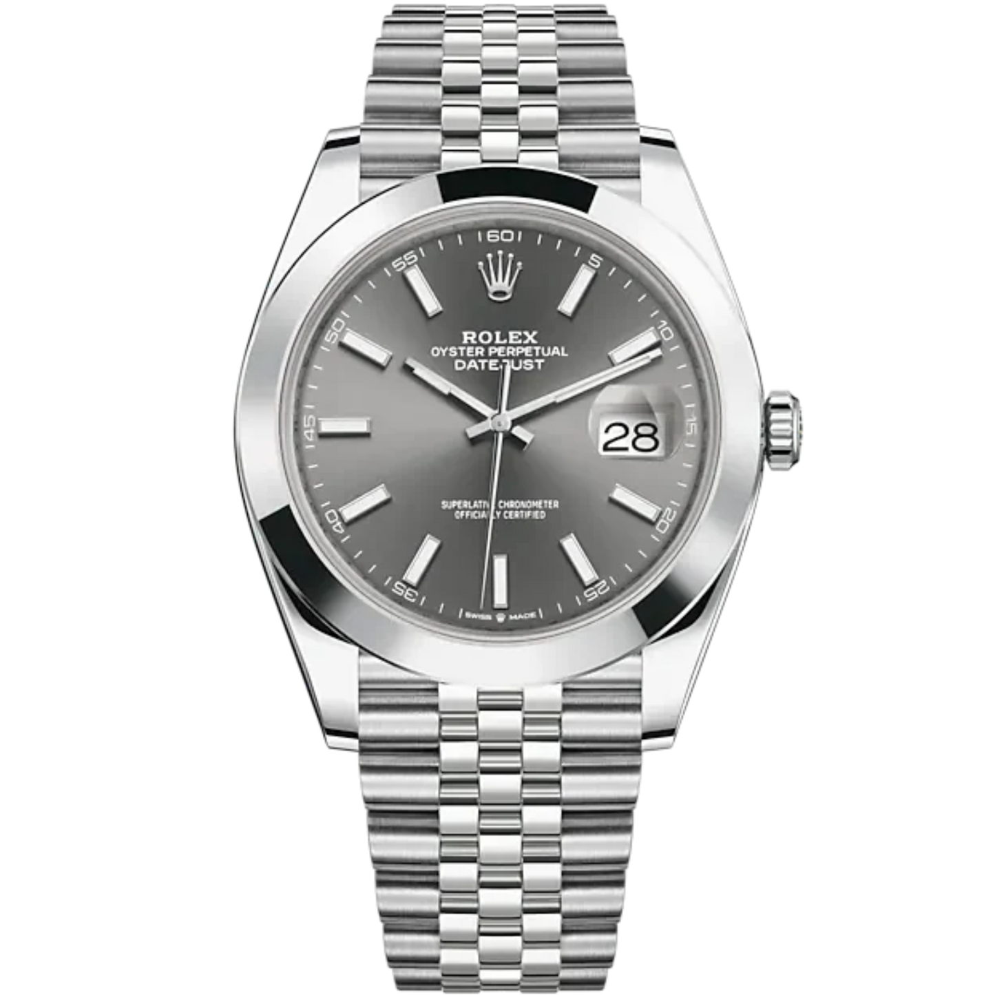 Datejust 41 41mm Oyster Bracelet Oystersteel with Slate Dial Oysterteel Bezel