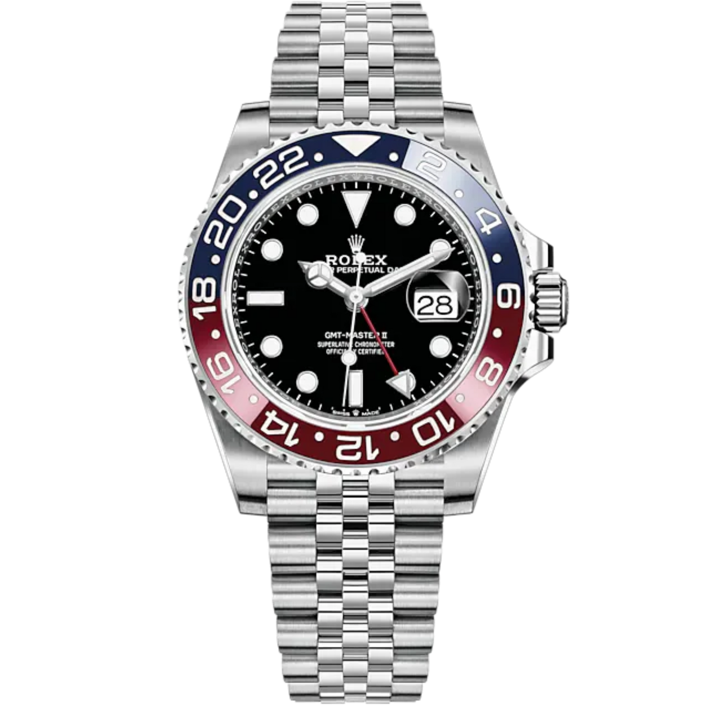 Rolex GMT-Master II "Pepsi" Ref. 126710BLRO 40mm Black Dial Jubilee Bracelet