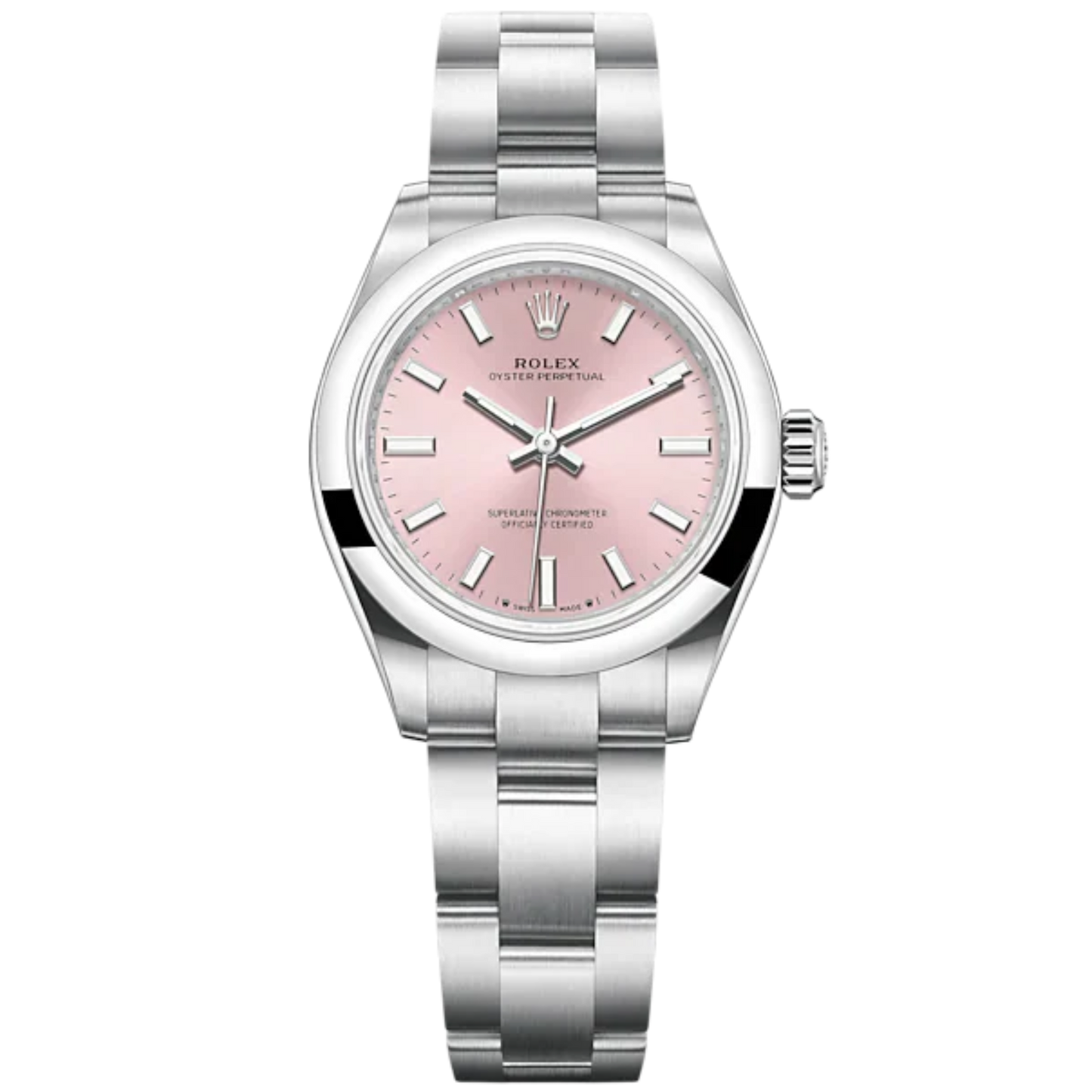 Oyster Perpetual 28 28MM Oyster Bracelet Pink Dial Domed Bezel
