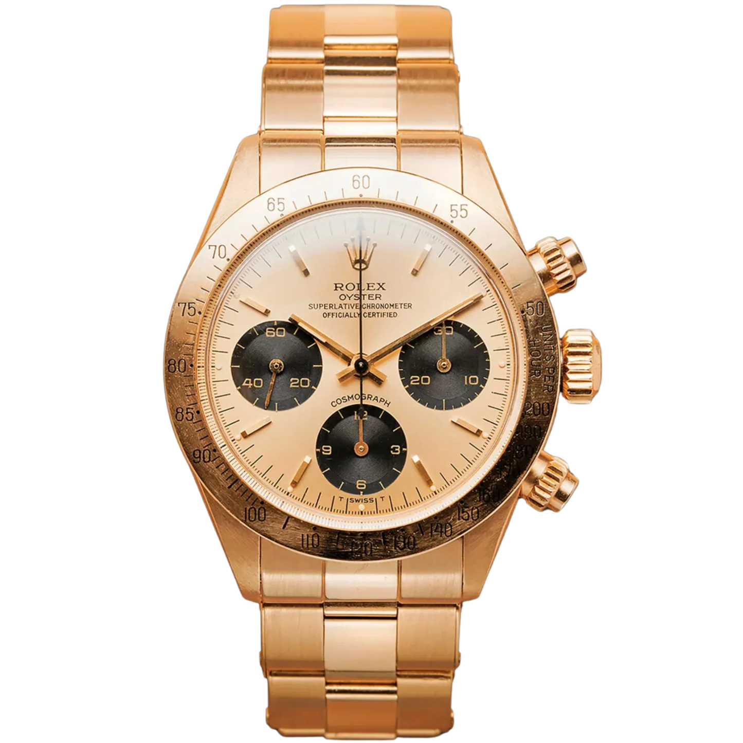 Rolex Daytona Ref. 6265 Yellow Gold Champagne Dial with Black Subdials