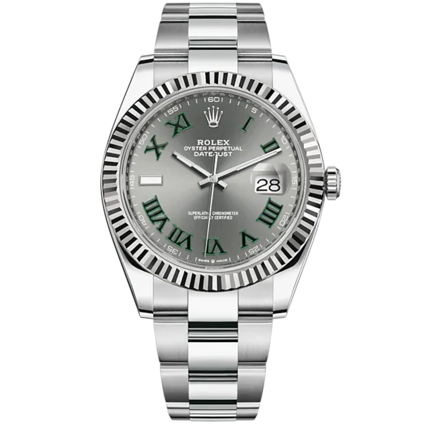Rolex Datejust Ref. 126334 41mm Stainless Steel Wimbledon Dial on Oyster