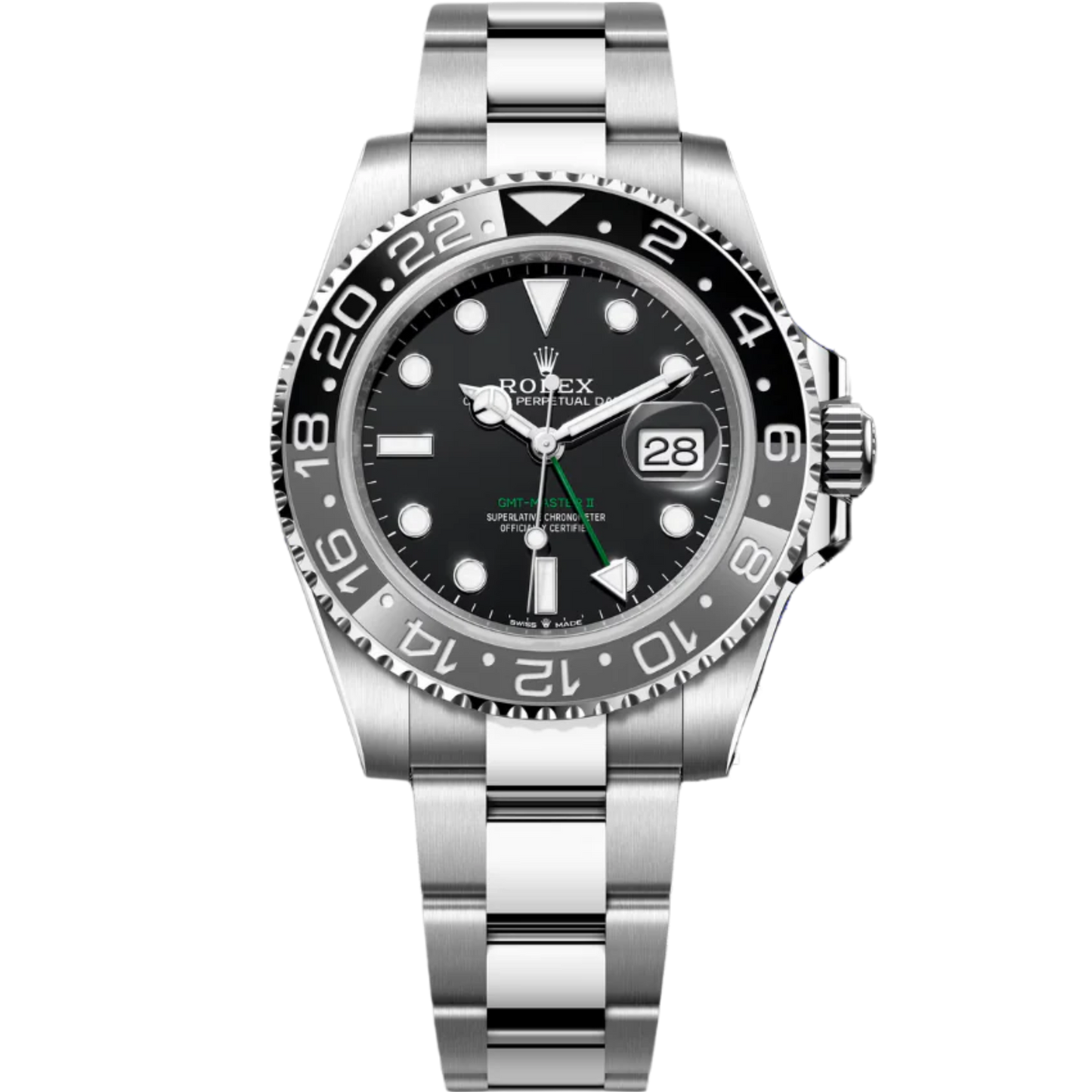 Rolex GMT MASTER-II 'Bruce Wayne" Ref. 126710GRNR 40mm Stainless Steel Black & Grey Cerachrom Dial in Oyster Bracelet