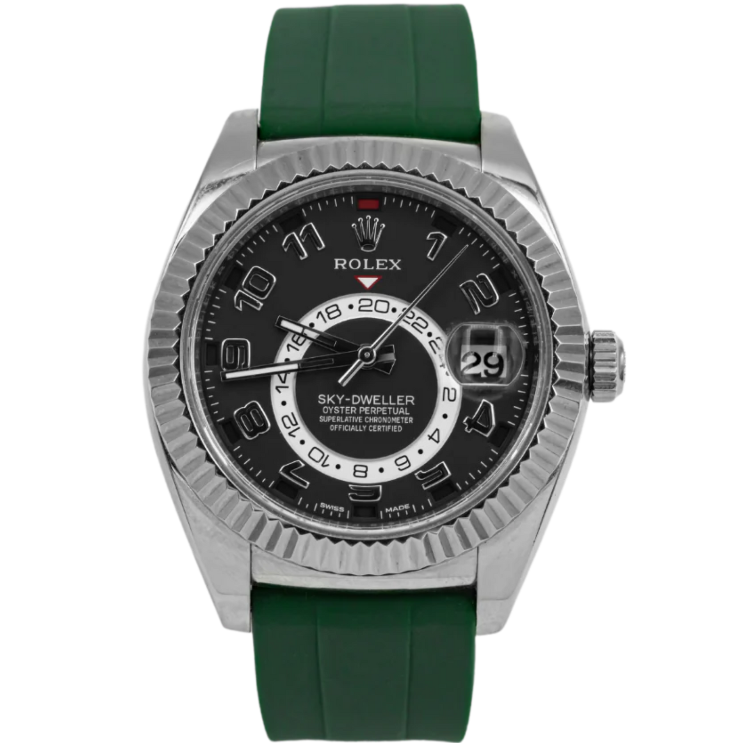 Rolex Skydweller Ref. 326139 White Gold Black Dial on Horus Strap