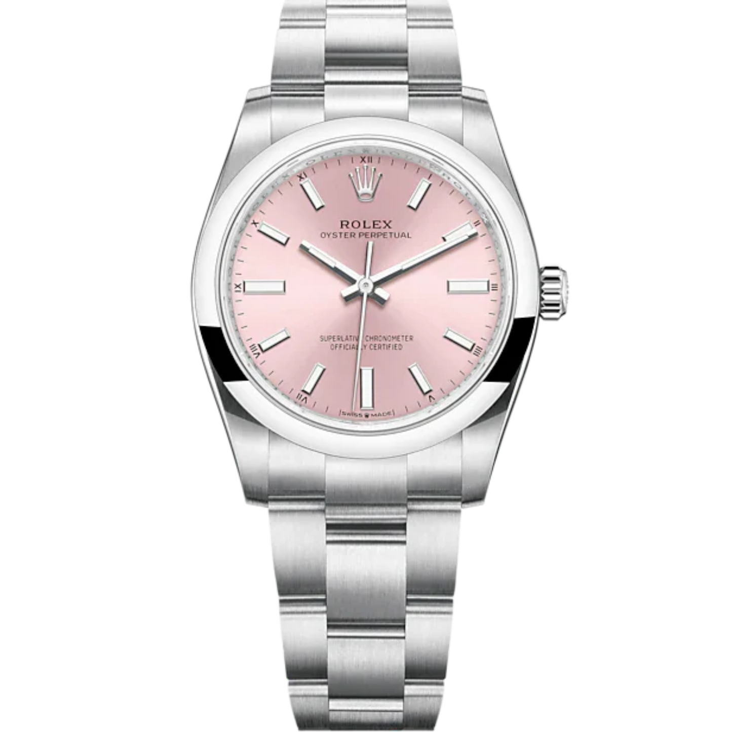Rolex 34MM Oyster Perpetual Ref. 124200 Pink Dial