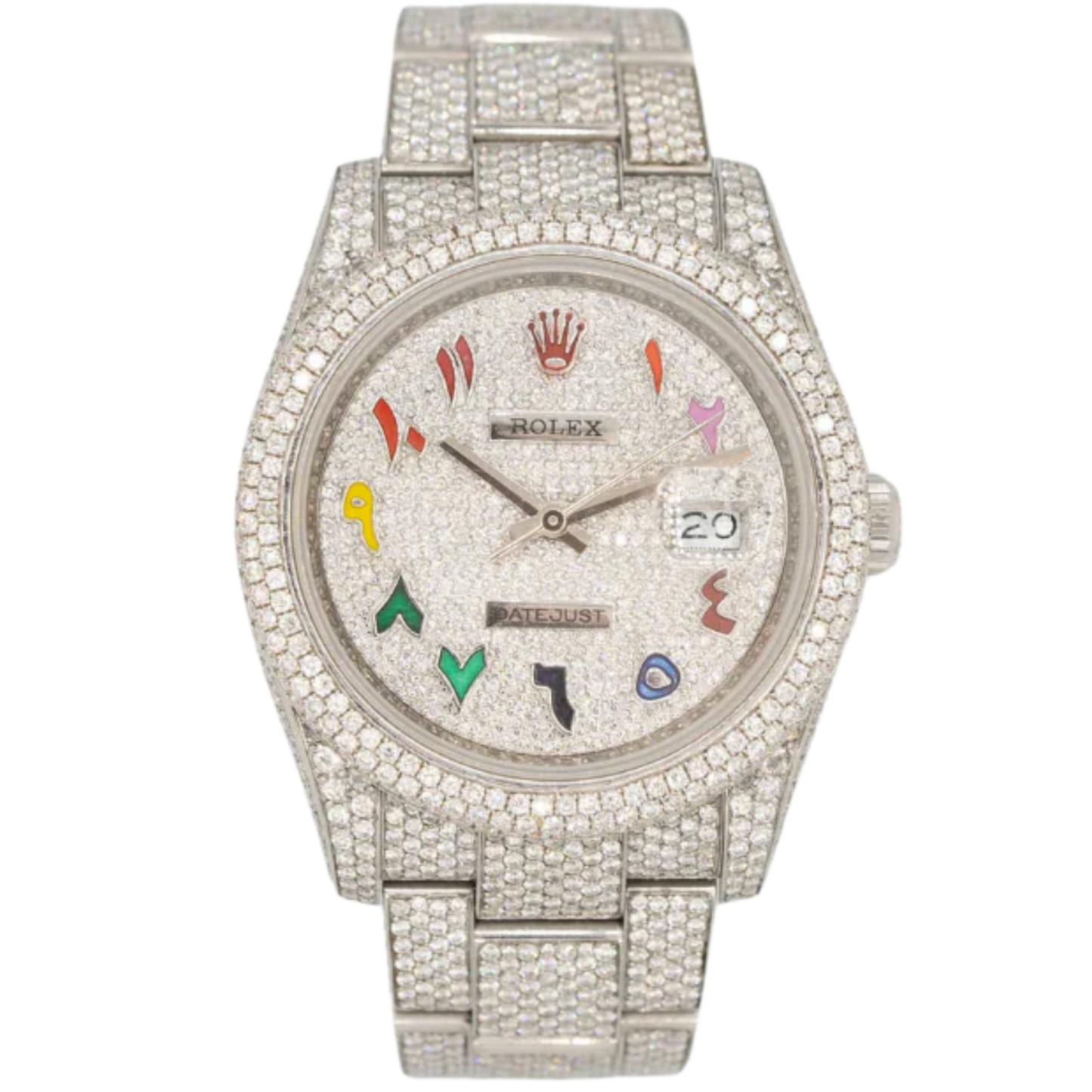 Rolex 36mm Datejust Ref. 126200 Bussdown Rainbow Arabic Numerals