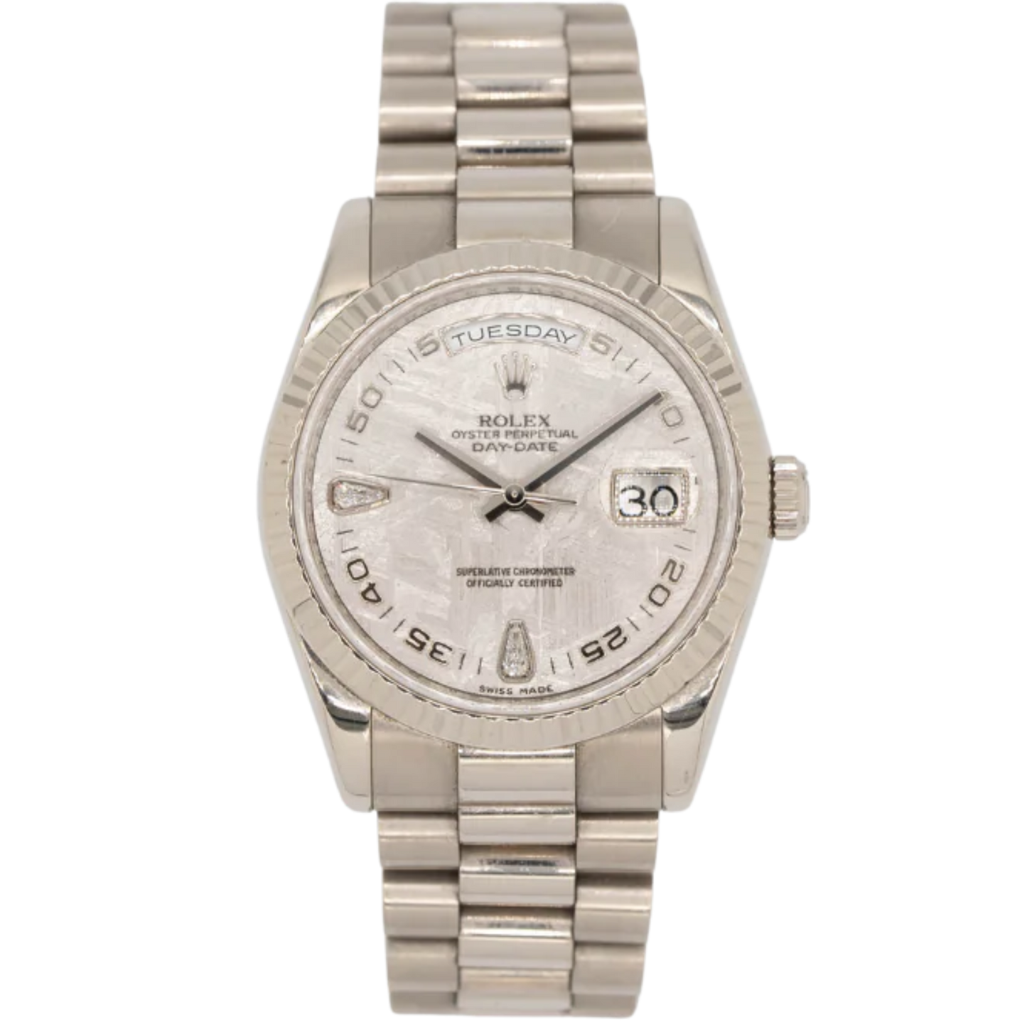 Rolex Oyster Perpertual Day-Date Ref. 118239 36MM White Gold Presidential Meteorite Dial