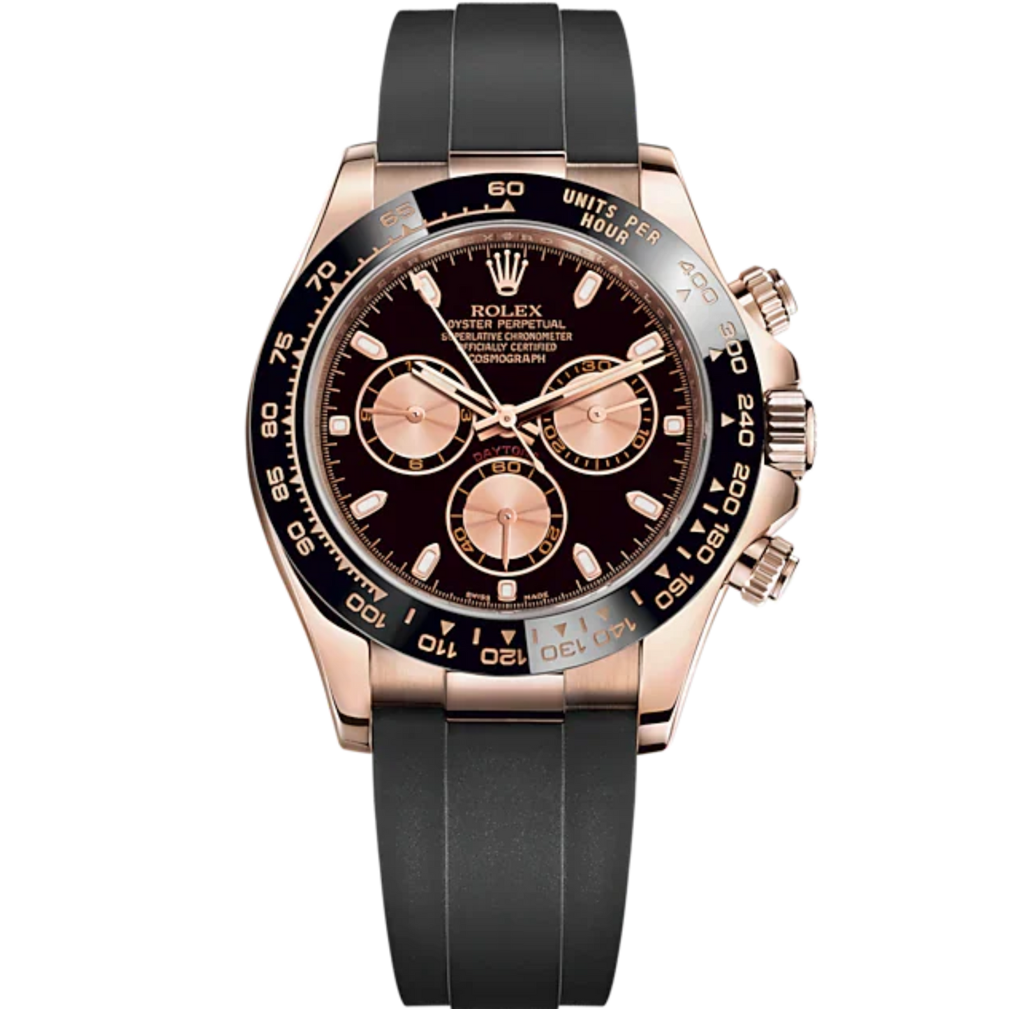 116515LN Rose Gold Daytona on Oysterflex Black Dial