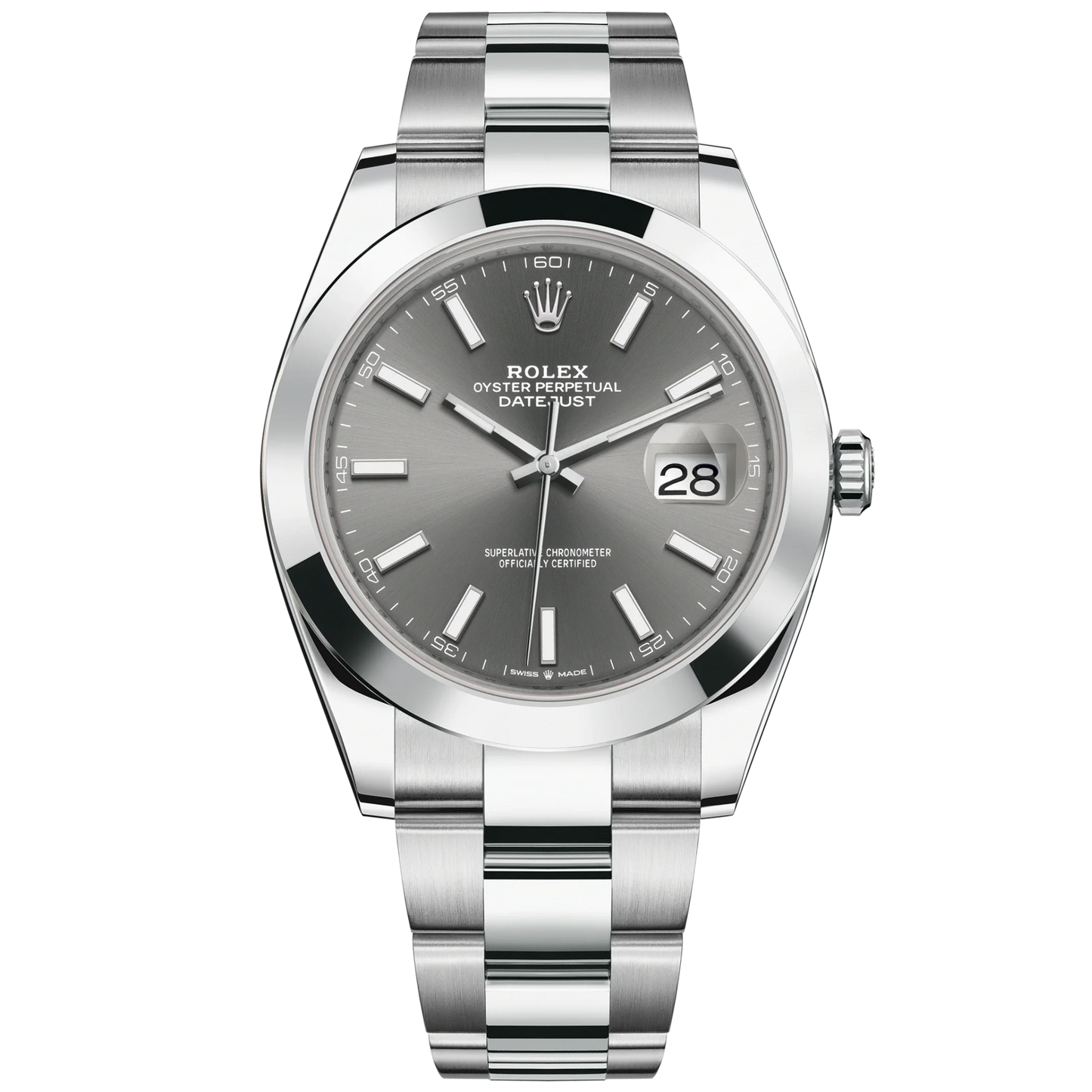Rolex Datejust Ref. 126300 41MM Stainless Steel Gray Dial Smooth Bezel on Oyster