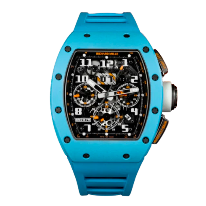 RM 011 Automatic Baby Blue Rubber Strap Last Edition Blue Ceramic Case TPT Timepiece Trading
