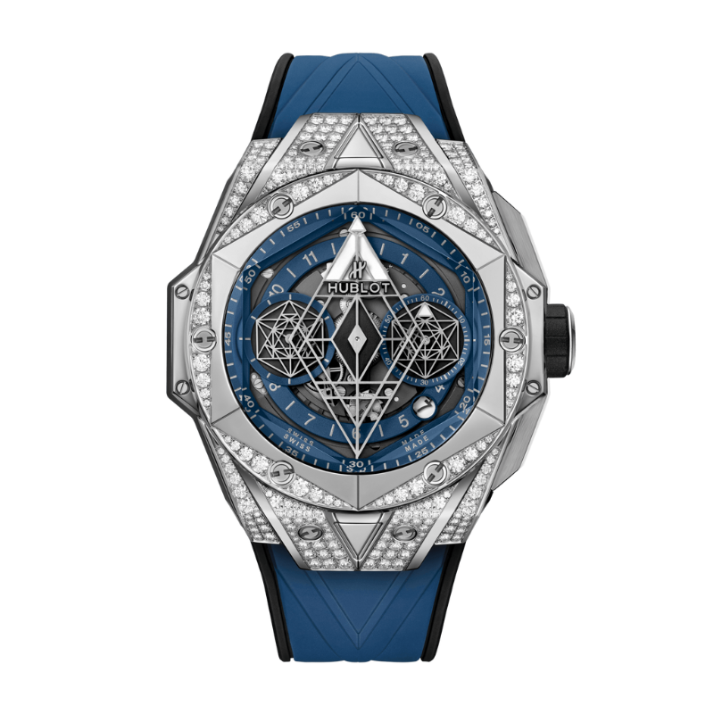 Big Bang 45mm SANG BLEU II TITANIUM BLUE PAVÉ