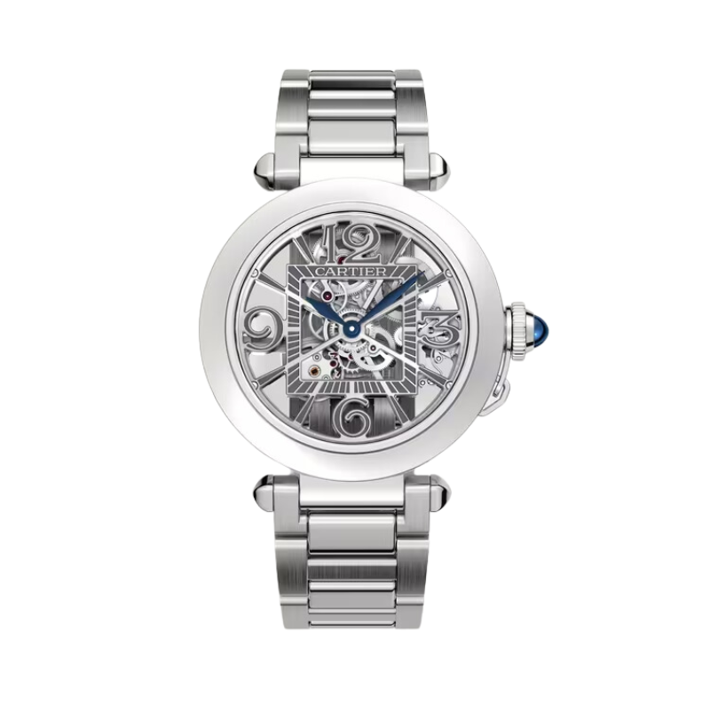 PASHA DE CARTIER SKELETON 41 MM STAINLESS STEEL