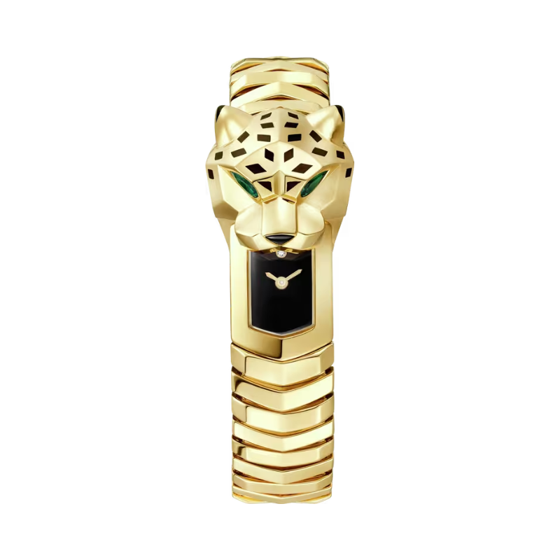 PANTHERE DE CARTIER 38 MM 18K YELLOW GOLD WITH BLACK LACQUER DIAL