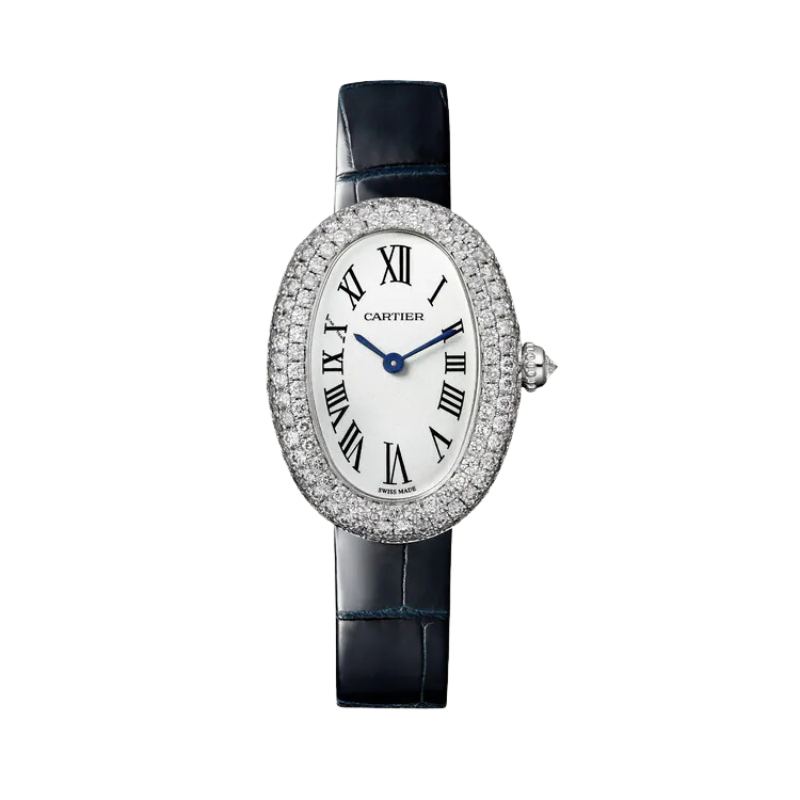 BAIGNOIRE DE CARTIER 32 MM 18K WHITE GOLD WITH SILVER DIAL
