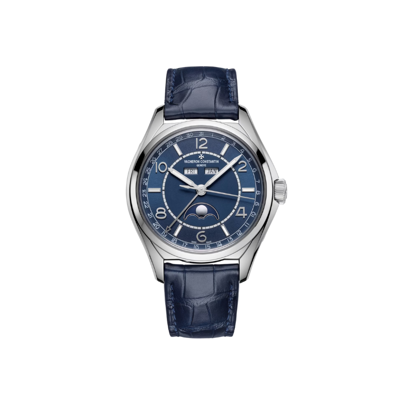 FIFTYSIX COMPLETE CALENDAR 40 MM STAINLESS STEEL WITH BLUE BRASS DIAL