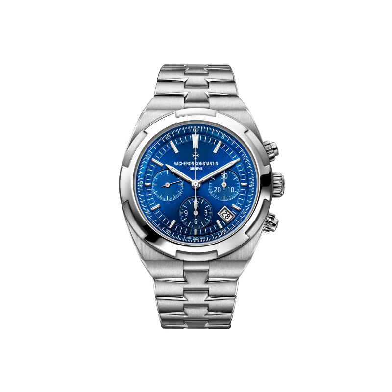 OVERSEAS CHRONOGRAPH 42 MM STAINLESS STEEL WITH BLUE BRASS DIAL