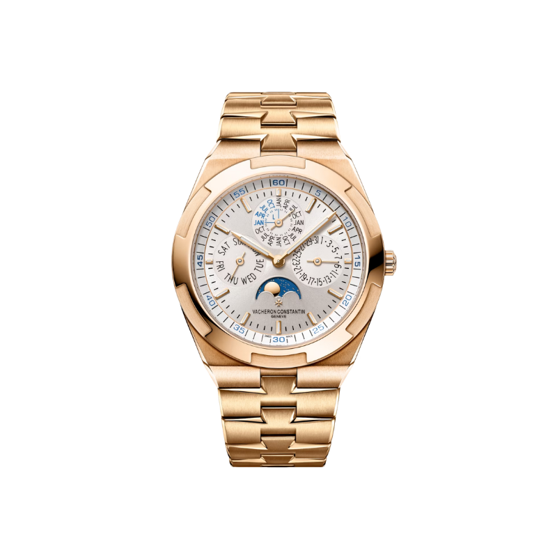 OVERSEAS PERPETUAL CALENDAR ULTRA-THIN 41 MM PINK GOLD WITH WHITE METAL DIAL