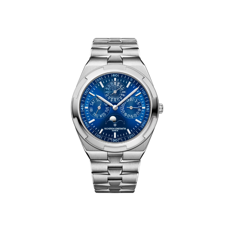 OVERSEAS PERPETUAL CALENDAR ULTRA-THIN 41 MM 18K WHITE GOLD WITH BLUE BRASS DIAL