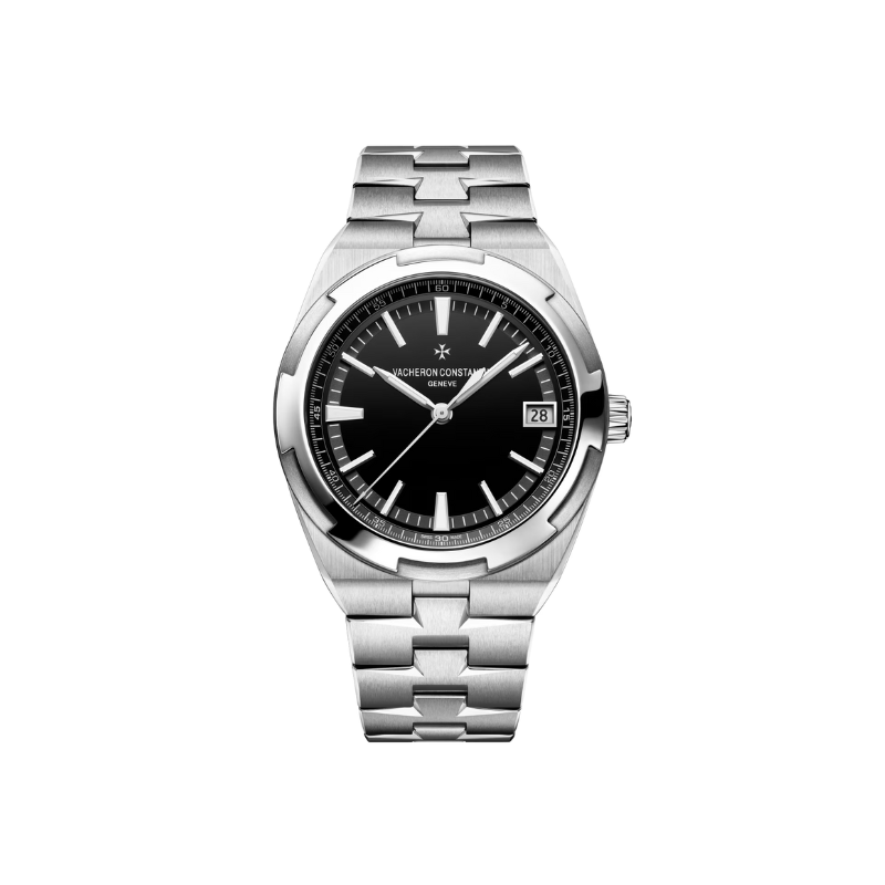 OVERSEAS SELF WINDING 41 MM STAINLESS STEEL WITH BLACK BRASS DIAL