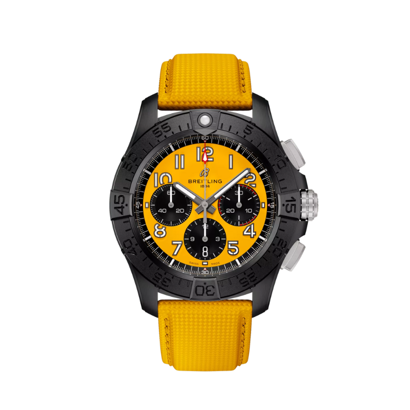 AVENGER B01 CHRONOGRAPH NIGHT MISSION 44 MM CERAMIC WITH YELLOW DIAL