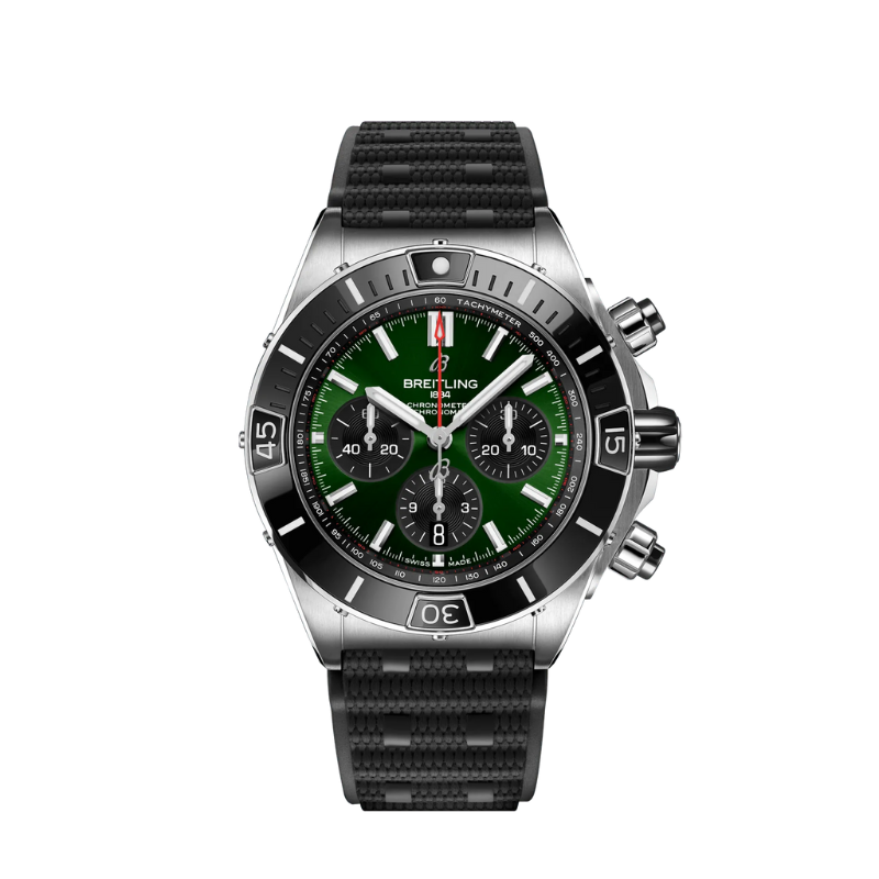 SUPER CHRONOMAT B01 44 MM STAINLESS STEEL WITH GREEN DIAL