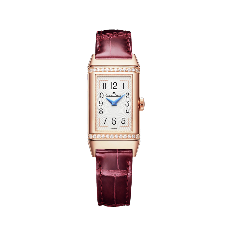 REVERSO ONE DUETTO 40 MM 18K ROSE GOLD WITH SILVER GREY AND BURGUNDY DIAL