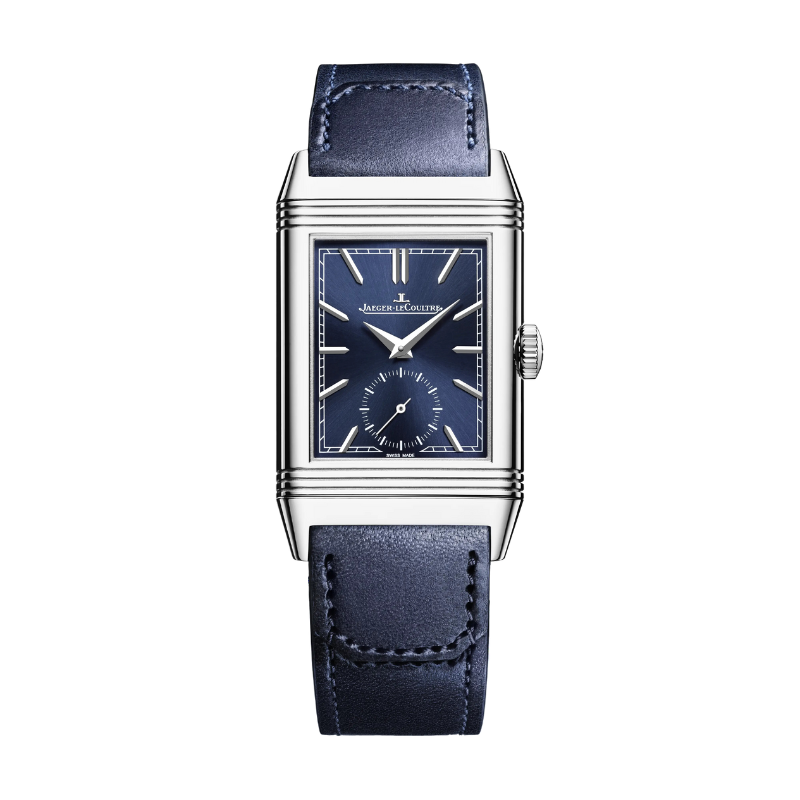 REVERSO TRIBUTE MONOFACE SMALL SECONDS 46 MM STAINLESS STEEL WITH BLUE SUNRAY BRUSHED DIAL