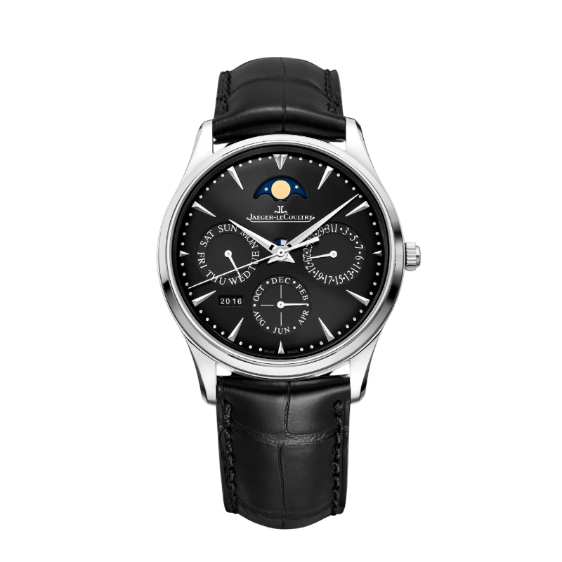 MASTER ULTRA THIN PERPETUAL CALENDAR 39 MM STAINLESS STEEL WITH BLACK SUNRAY BRUSHED DIAL