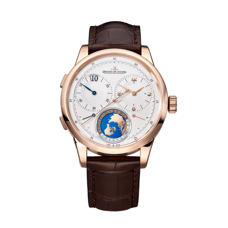 DUOMÈTRE UNIQUE TRAVEL TIME 42 MM 18K ROSE GOLD WITH SILVER GREY GRAINED DIAL