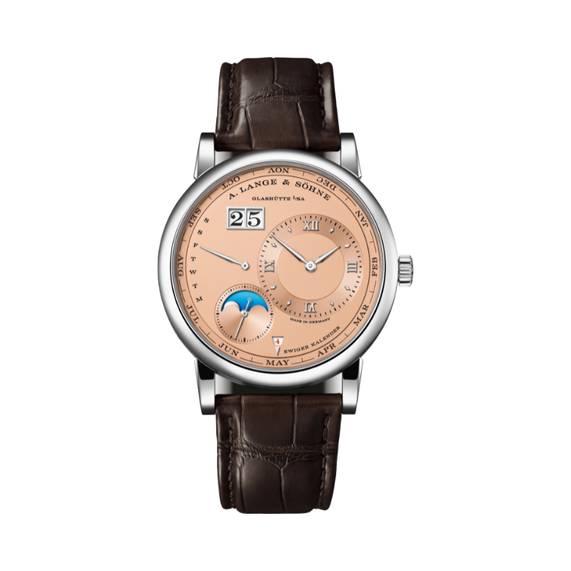 LANGE 1 PERPETUAL CALENDAR 345.056 E 42 MM 18K WHITE GOLD WITH PINK GOLD DIAL