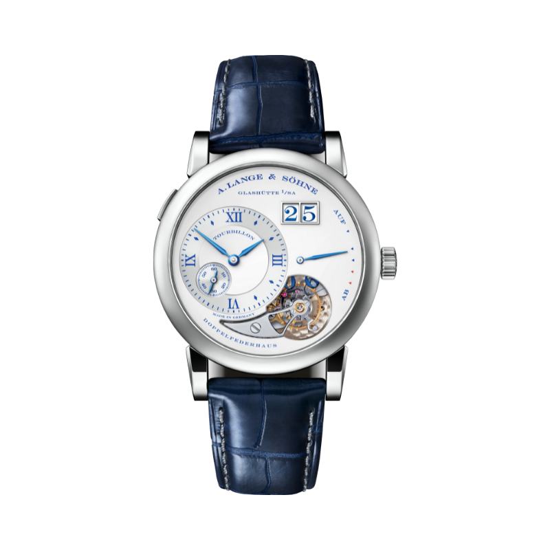 LANGE 1 TOURBILLON PERPETUAL CALENDAR “25th Anniversary” 722.066F 38 MM 18K WHITE GOLD WITH ARGENTE DIAL